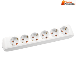 Viko Multi-Let Altılı Grup Priz Topraklı Klemensli Beyaz (Çocuk Korumalı) 90113600